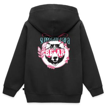 Maternité de substitution Maternité de substitution Mama Sensibilisation à l’infertilité - Sweat Premium à capuche zippé enfant bio - noir - Dos - AI Model Kid Male (0cm)