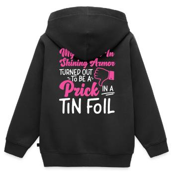 Happy Divorce Party My Knight In - Kinder Premium Organic Zip Hoodie - Schwarz - Hinten - AI Model Kid Male (0cm)