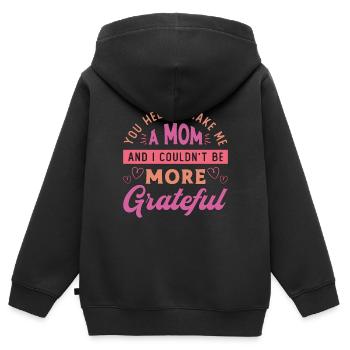 Surrogacy You Helped Make Me A Mom Surrogate Mama - Kinder Premium Organic Zip Hoodie - Schwarz - Hinten - AI Model Kid Male (0cm)
