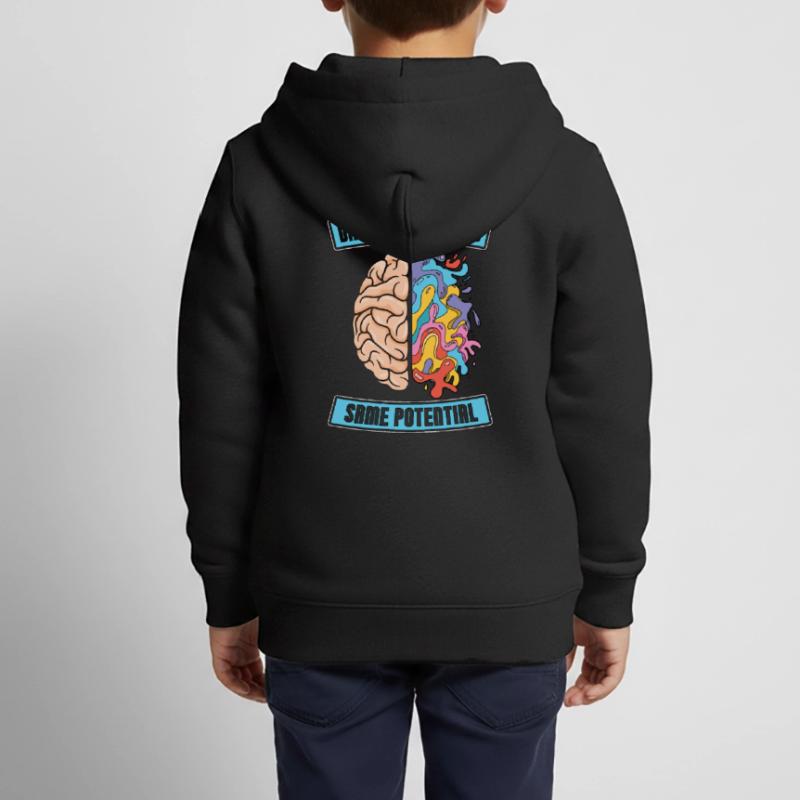 IEP Different Abilities Same Potential Educator Kids Premium Organic Zip-up Hoodie