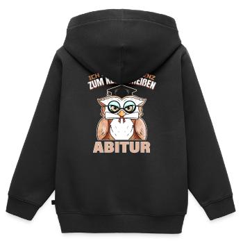 Abitur Abschluss Abi Glückwunsch für - Kinder Premium Organic Zip Hoodie - Schwarz - Hinten - AI Model Kid Male (0cm)