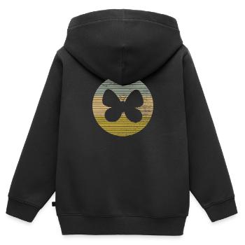 Butterfly - Kids Premium Organic Zip-up Hoodie - black - Back - AI Model Kid Male (0cm)