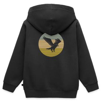 Aigle - Sweat Premium à capuche zippé enfant bio - noir - Dos - AI Model Kid Male (0cm)