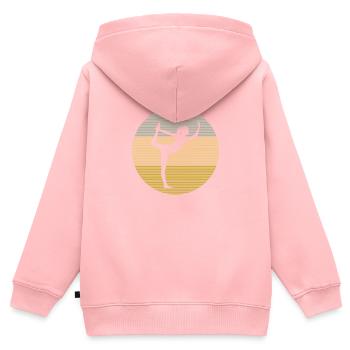 Tanzen - Kinder Premium Organic Zip Hoodie - Rosa - Hinten - AI Model Kid Female (0cm)