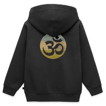 Meditation - Kinder Premium Organic Zip Hoodie - Schwarz - Hinten - AI Model Kid Male (0cm)