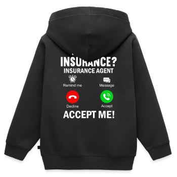 Komischer Broker - Kinder Premium Organic Zip Hoodie - Schwarz - Hinten - AI Model Kid Male (0cm)