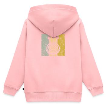 Darts - Kinder Premium Organic Zip Hoodie - Rosa - Hinten - AI Model Kid Female (0cm)