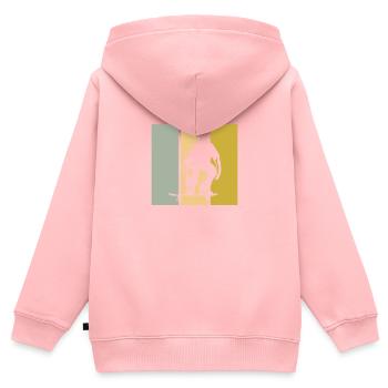 Skating - Kinder Premium Organic Zip Hoodie - Rosa - Hinten - AI Model Kid Female (0cm)
