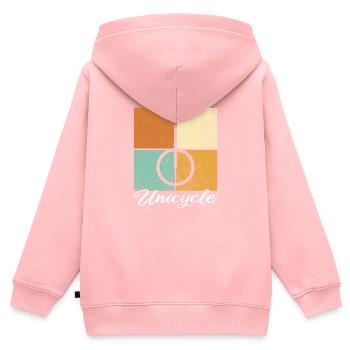 Einrad - Kinder Premium Organic Zip Hoodie - Rosa - Hinten - AI Model Kid Female (0cm)