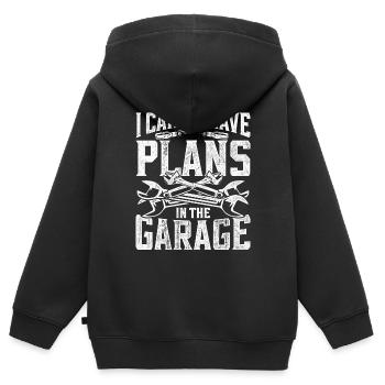 Engineer, Engineering - Kids Premium Organic Zip-up Hoodie - black - Back - AI Model Kid Male (0cm)