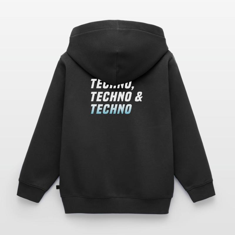 Techno Techno Techno Kinder Premium Organic Zip Hoodie