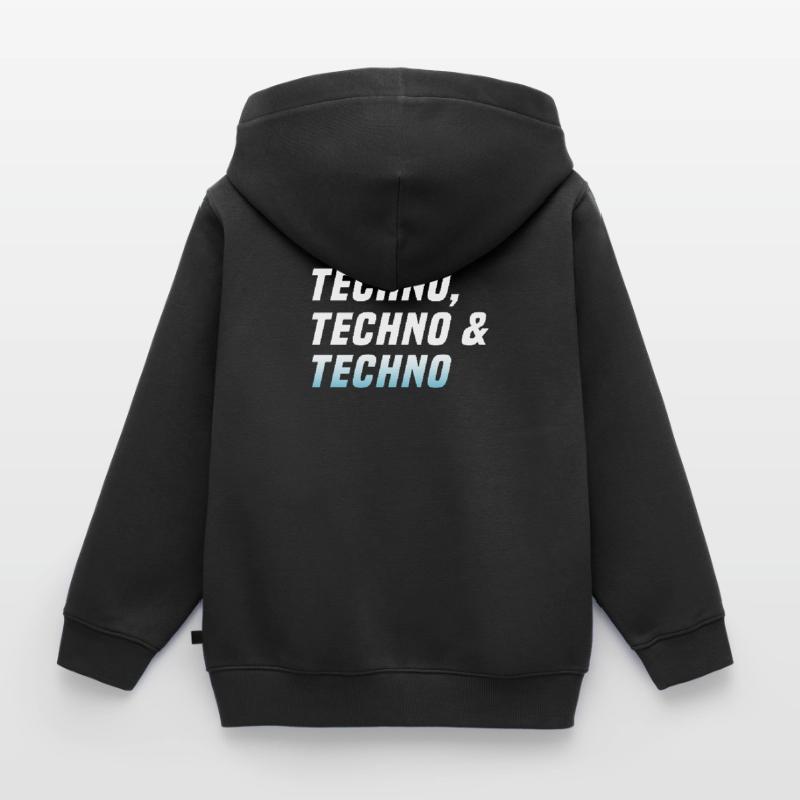 Techno Techno Techno Kinder Premium Organic Zip Hoodie