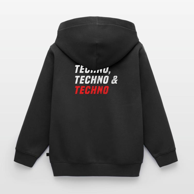 Techno Techno Techno Kinder Premium Organic Zip Hoodie