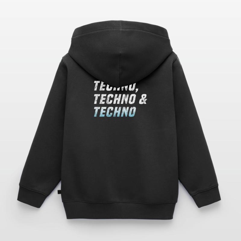 Techno Techno Techno Kinder Premium Organic Zip Hoodie