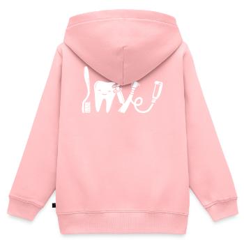 Technicien de laboratoire dentaire Dentiste - Sweat Premium à capuche zippé enfant bio - rose - Dos - AI Model Kid Female (0cm)