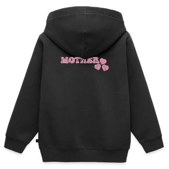 Mère - Sweat Premium à capuche zippé enfant bio - noir - Dos - AI Model Kid Male (0cm)