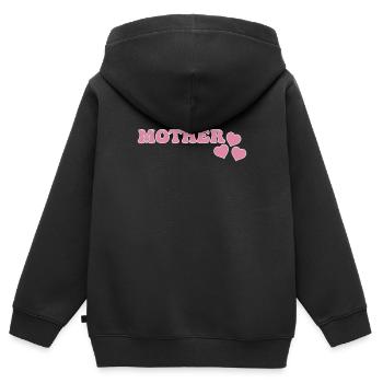 Mutter - Kinder Premium Organic Zip Hoodie - Schwarz - Hinten - AI Model Kid Male (0cm)
