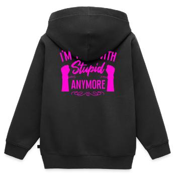 Happy Divorce Party I'm Not With - Kinder Premium Organic Zip Hoodie - Schwarz - Hinten - AI Model Kid Male (0cm)