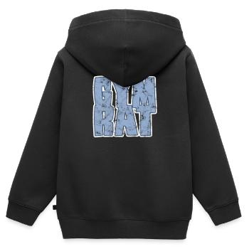 Conseil du gymnase - Sweat Premium à capuche zippé enfant bio - noir - Dos - AI Model Kid Male (0cm)