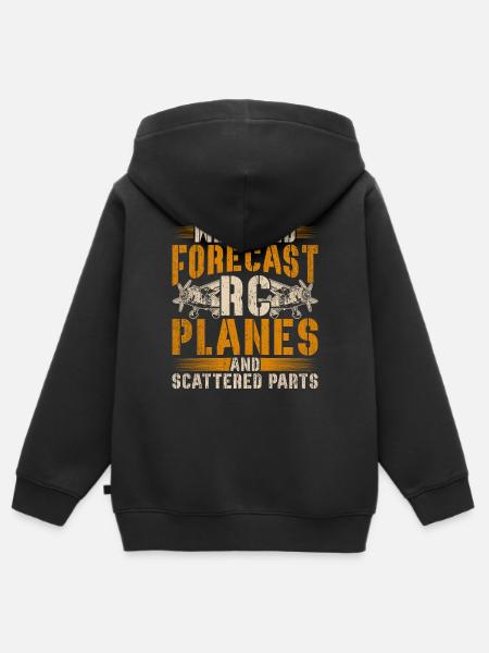Modellflugzeug - Kinder Premium Organic Zip Hoodie - Schwarz
