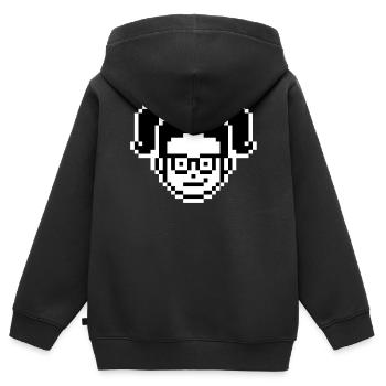G17 Geek Girl - Kids Premium Organic Zip-up Hoodie - black - Back - AI Model Kid Male (0cm)