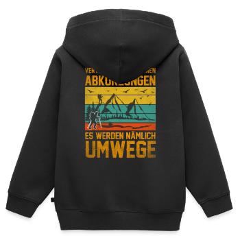 Wanderer Humor Wanderer Wandern Wanderausflug - Kinder Premium Organic Zip Hoodie - Schwarz - Hinten - AI Model Kid Male (0cm)