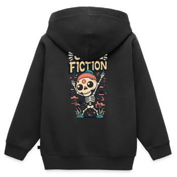 Totenkopf Skull Fiction Totenschädel - Sweat Premium à capuche zippé enfant bio - noir - Dos - AI Model Kid Male (0cm)