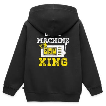 Slot machine roulette betting, - Kids Premium Organic Zip-up Hoodie - black - Back - AI Model Kid Male (0cm)