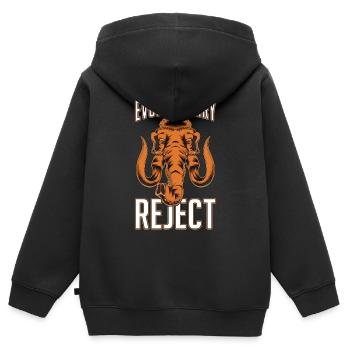 Mammouth laineux rejettent les animaux à tronc évolutif - Sweat Premium à capuche zippé enfant bio - noir - Dos - AI Model Kid Male (0cm)