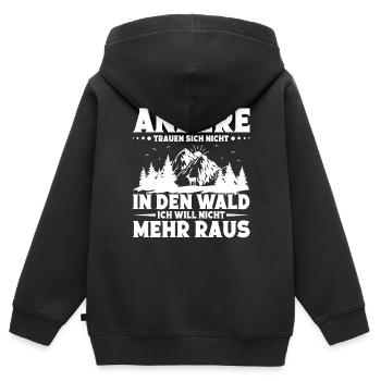 Wald Forstwirtschaft Naturliebhaber Waldliebhaber - Kinder Premium Organic Zip Hoodie - Schwarz - Hinten - AI Model Kid Male (0cm)