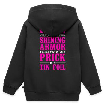 Happy Divorce Party My Knight In - Kinder Premium Organic Zip Hoodie - Schwarz - Hinten - AI Model Kid Male (0cm)