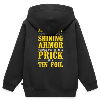 Happy Divorce Party My Knight In - Kinder Premium Organic Zip Hoodie - Schwarz - Hinten - AI Model Kid Male (0cm)