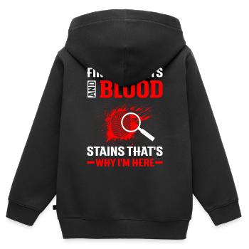 Lustig Forensischer Wissenschaftler Wissenschaft - Kinder Premium Organic Zip Hoodie - Schwarz - Hinten - AI Model Kid Male (0cm)
