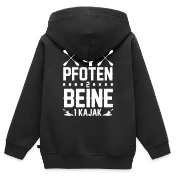 Kajakfahrer Kajak Paddler Paddler Kajakfahren - Kinder Premium Organic Zip Hoodie - Schwarz - Hinten - AI Model Kid Male (0cm)