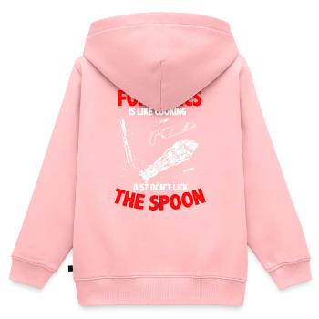 Funny coroner - Kids Premium Organic Zip-up Hoodie - rose - Back - AI Model Kid Female (0cm)