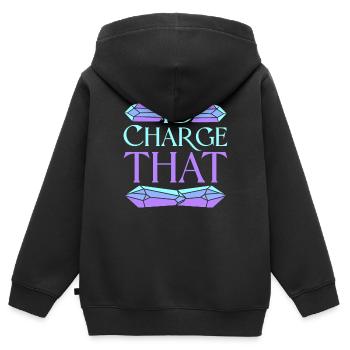 Cristaux de guérisseur de cristal Je facturerais ça - Sweat Premium à capuche zippé enfant bio - noir - Dos - AI Model Kid Male (0cm)