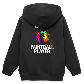 Best Paintball Player - Paintballer Paintball - Kinder Premium Organic Zip Hoodie - Schwarz - Hinten - AI Model Kid Male (0cm)