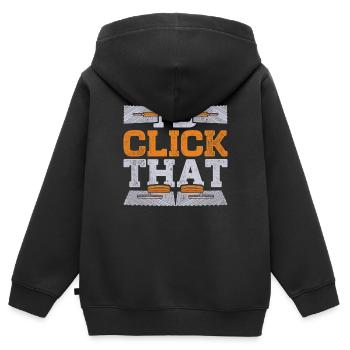 Flooring Tiler I'd Click That - Kids Premium Organic Zip-up Hoodie - black - Back - AI Model Kid Male (0cm)