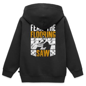 Floor layers, tilers, screed layers - Kids Premium Organic Zip-up Hoodie - black - Back - AI Model Kid Male (0cm)