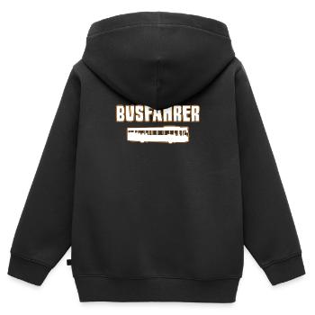 Busfahrer - Kinder Premium Organic Zip Hoodie - Schwarz - Hinten - AI Model Kid Male (0cm)
