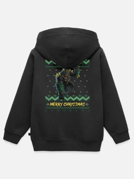 schleich® ELDRADOR® CRIATURAS Fea Navidad - Sudadera Premium con capucha y cremallera infantil orgánica - negro