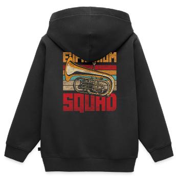 Euphonium Euphonist Euphonium Squad - Kinder Premium Organic Zip Hoodie - Schwarz - Hinten - AI Model Kid Male (0cm)