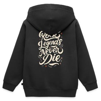 Rock Legends Never Die Rock N Roll Musik - Kinder Premium Organic Zip Hoodie - Schwarz - Hinten - AI Model Kid Male (0cm)
