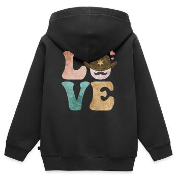 Deputy Sheriff Polizei Strafverfolgung - Kinder Premium Organic Zip Hoodie - Schwarz - Hinten - AI Model Kid Male (0cm)
