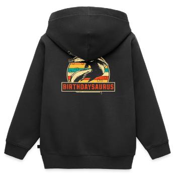 Rawrsome Since 2013 Mosasaurus 10th Birthday - Kids Premium Organic Zip-up Hoodie - black - Back - AI Model Kid Male (0cm)