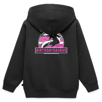 Rawrsome Since 2013 Mosasaurus 10th Birthday - Kids Premium Organic Zip-up Hoodie - black - Back - AI Model Kid Male (0cm)