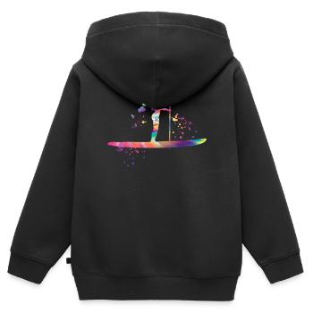 Stand Up Paddling Stand Up Board Sup - Kinder Premium Organic Zip Hoodie - Schwarz - Hinten - AI Model Kid Male (0cm)