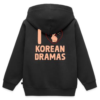 K-drama-liebhaber Südkorea Koreanisches Drama - Kinder Premium Organic Zip Hoodie - Schwarz - Hinten - AI Model Kid Male (0cm)