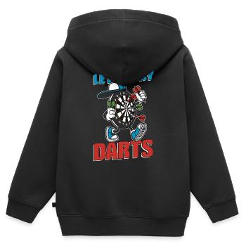 Target Sports Lets Play Darts Loves Dartboard - Sweat Premium à capuche zippé enfant bio - noir - Dos - AI Model Kid Male (0cm)