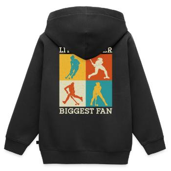Field Hockey Little Sister Biggest - Kids Premium Organic Zip-up Hoodie - black - Back - AI Model Kid Male (0cm)